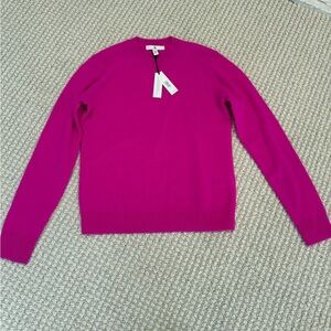 Banana Republic Fuchsia Crew Neck Cashmere Sweater